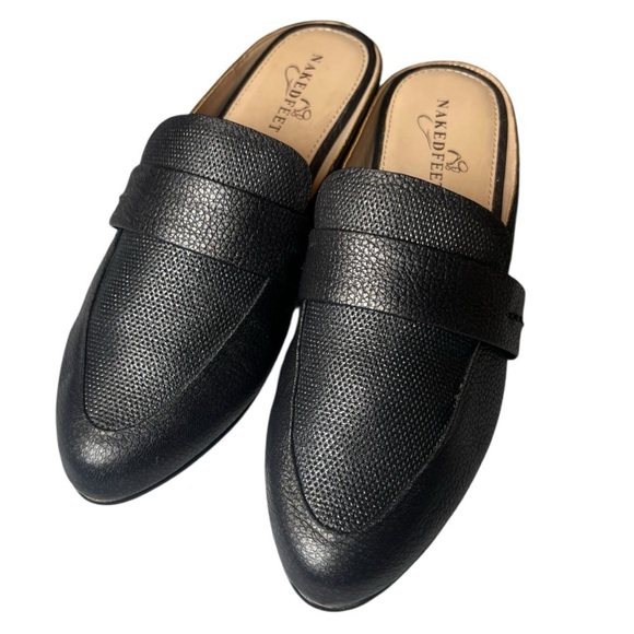 Naked Feet Women’s Black “Smoking Slipper” Slip-On Loafer 2017 Spring Collection - Picture 1 of 8